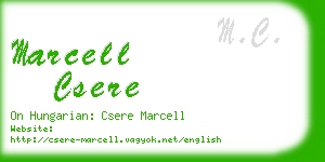 marcell csere business card